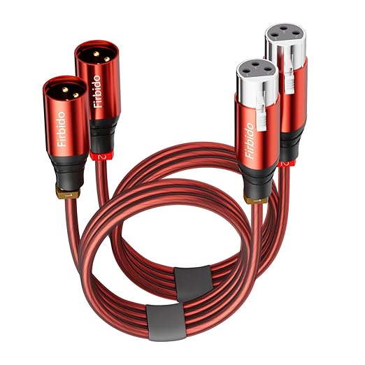 XLR Cable 50 FT 2 Pack, Balanced XLR Microphone Cable 3 Pin Mic Cable DMX Cable for Amplifier, Mixer, Shure SM/Shotguns Microphones, Speaker Systems