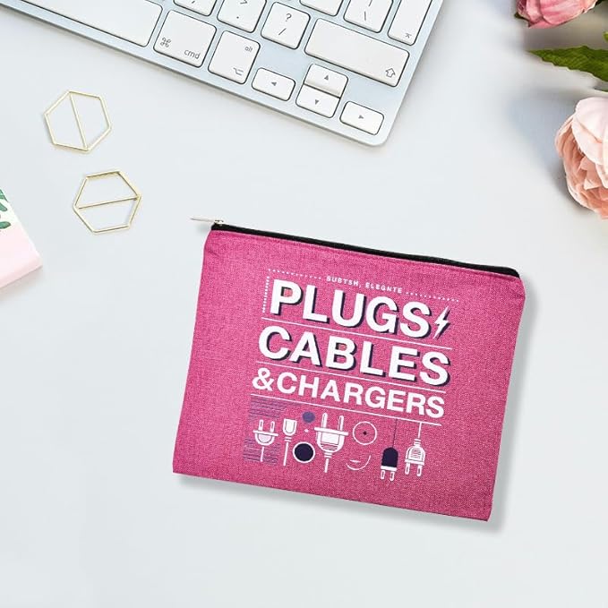 ShiQiao Spl Charging Cable Organizer Pouch for Travel Accessories Bag for Charging Cable Portable Organizer Bag Travel Toiletry Makeup Cosmetic Bags for Daughter Friend Christmas Birthday Gifts