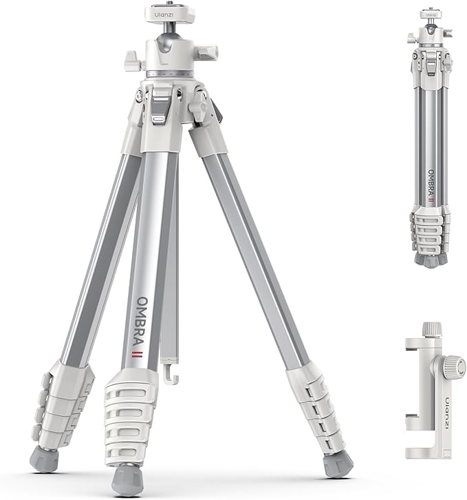 ULANZI HD02 Magic Arm Super Clamp Kit and Ombra Ⅱ Camera Travel Tripod White