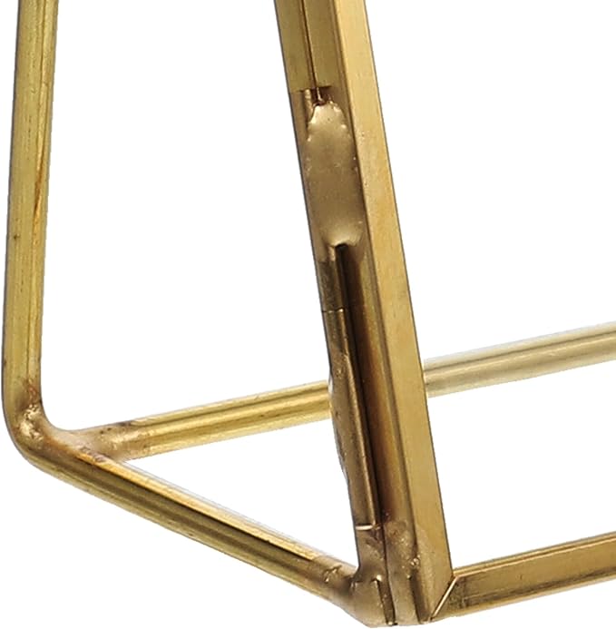 Brass Glass Picture Frame 6-inch Vintage Photo Display Stand Tabletop Holder for Pressed Flowers and Artwork Home Décor