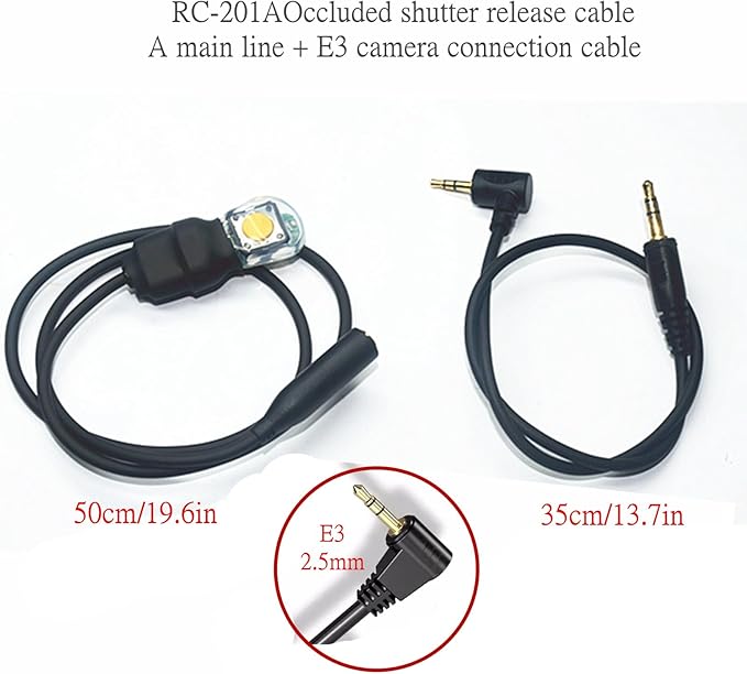 Bite Switch Parachute photography photography, switch shutter The RC-201A -E3 Camera shutter release cable DIY bite control cable for fuji gfx100s/50/50s ii xt3 xt4 gh2s cano 80d 90d 800d 77d