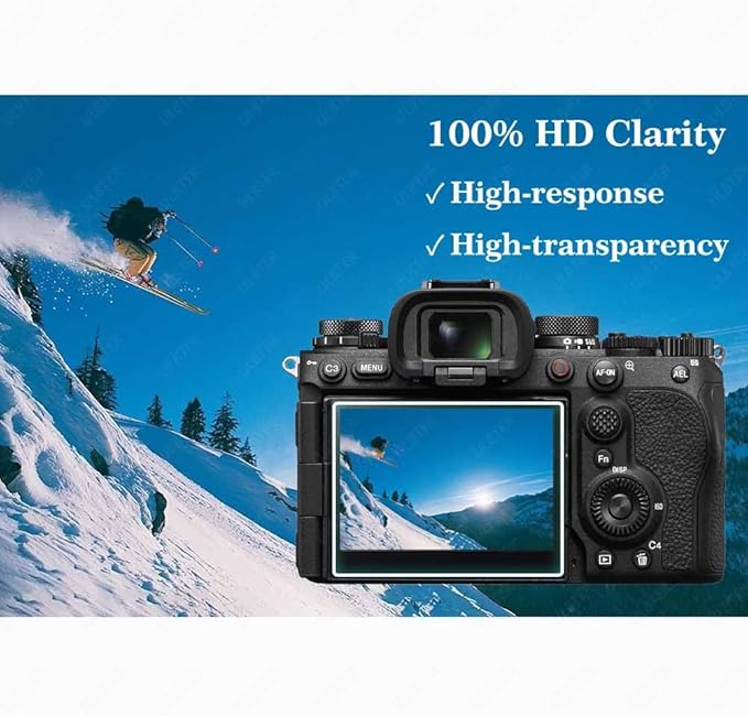 ULBTER [3 Pcs] Screen Protector Appliable for Sony Alpha A1 II / A9 III A1II A9III A9M3 Camera & Hot Shoe Cover 0.3mm 9H Hardness Glass Screen Saver Anti-Scrach Anti-Bubble