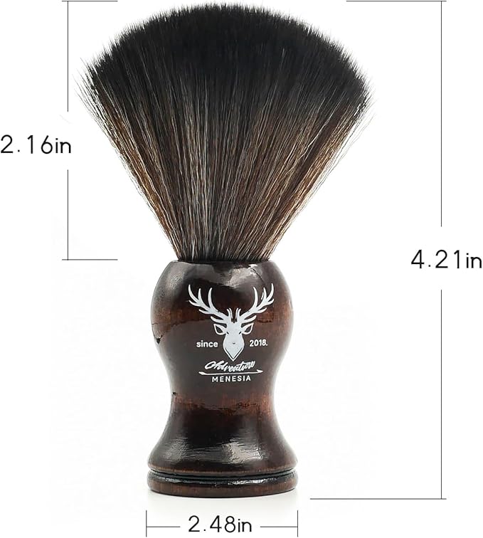 Small Vinyl Record Cleaner with Wooden Handle - Vinyl Record Brush for Anti-Static Cleaning Accessories (Brown Deer)