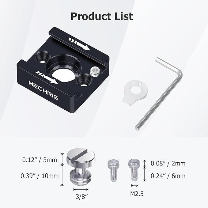 Cold Shoe Mount with 3/8 Screw for Heavy-Duty Camera Cage, Universal Aluminum Alloy Adapter for Monitor, LED Light, DSLR, Sony Canon Nikon – Anti-Slip Quick Release(62031B)