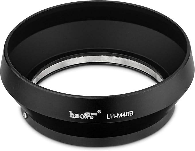 Haoge LH-M48B Metal Lens Hood Shade for Olympus M.ZUIKO Digital 17mm F1.8 17 1.8 Lens Replaces LH-48B Black