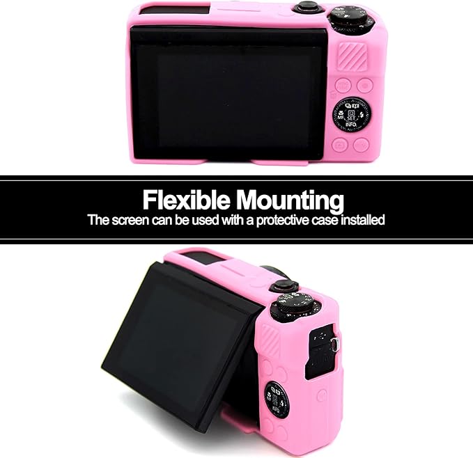 Easy Hood G7X Mark II Case G7X Camera Silicone Case, Soft Silicone Protective Cover for Canon Powershot G7X Mark II DSLR Camera (Pink)