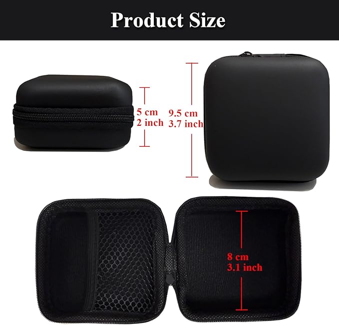 Charger Case,Mini Cable Organizer Cases,Pouch Case Bag,Small Charger Organizer,Waterproof Travel Storage Carrying Bag for USB Drives,Power Adapter,Earphones,Cords etc,Single Layer,Black
