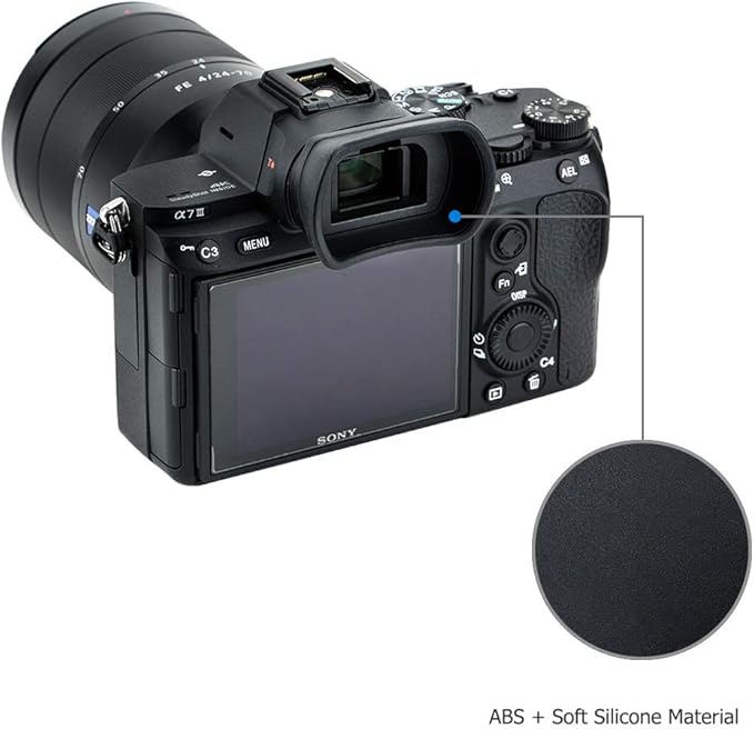 Kiwifotos Soft Long FDA-EP18 Viewfinder Eyecup Eyepiece for Sony A7 A7II A7III A7R A7RII A7RIII A7RIV A7S A7SII A9 Camera for Sony A7 III A7 II A7 A7R IV A7R III A7R II A7R A7S II A7S A9 Camera