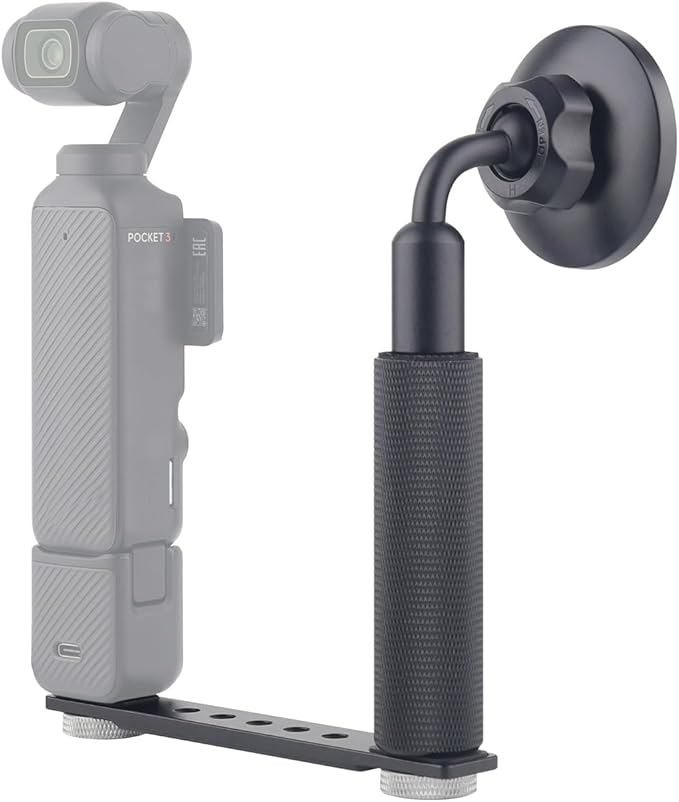 Magnetic Phone Holder with Handle Grip for DJI Osmo Pocket 3, Pocket 3 Accessories Expansion Adapter with 1/4" Thread Hole, Compatible with Magsafe Phones