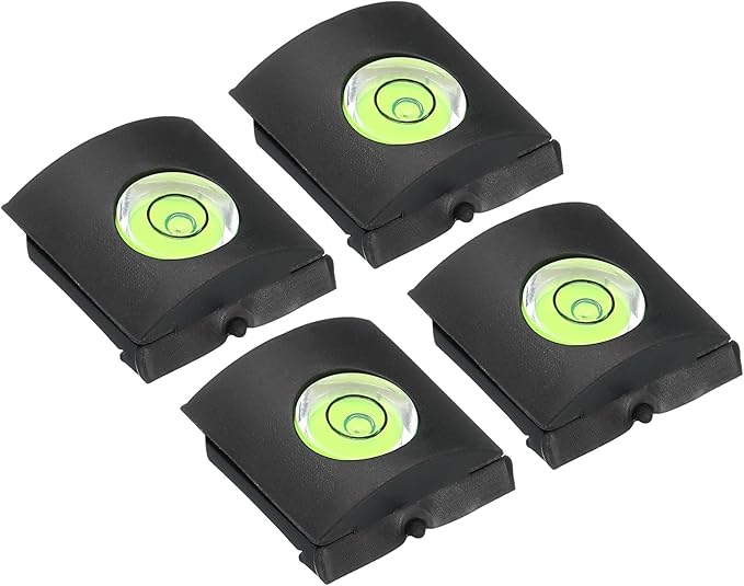 PATIKIL Camera Level Hot Shoe Cover, 4 Pack Hot Shoe Bubble Level Cap Hot Shoe Protector Suitable for Nikon for Fujifilm for Pentax DSLR/SLR Camera, Black