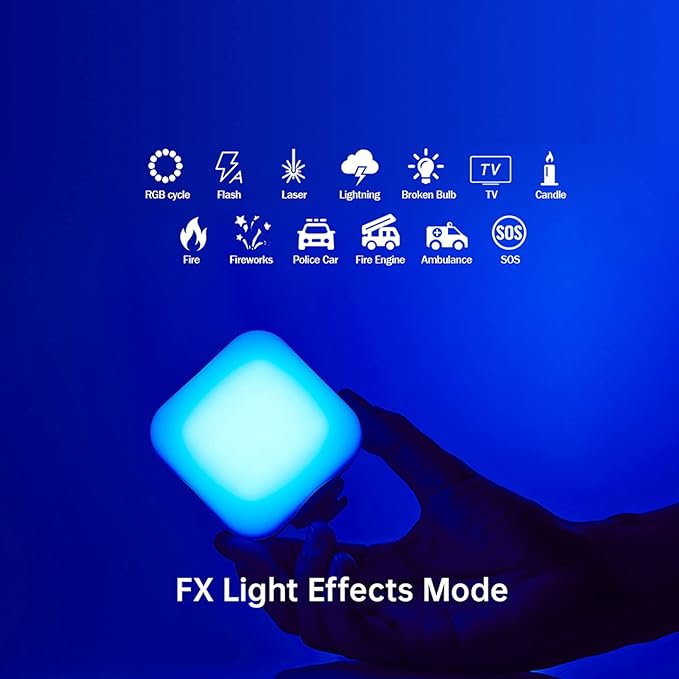 GODOX LED6Bi LED Video Light,Rechargeable Bi-Color Temperature LED Camera Light,Mini Fill-in Light 3200K-6500K Dimmable Support Magnetic Adsorption with 3 Cold Shoe Mounts for Vlog Live Streaming