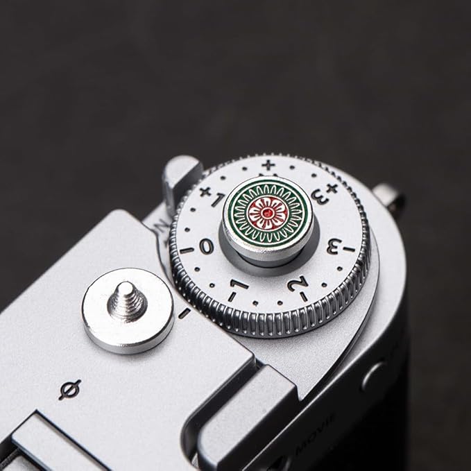 Chinese Mahjong Camera Shutter Button and Camera hot Shoe Cover, Suitable for Fuji XE3/XE4/XT100/XT200/XT20/XT30/XT4/XT5/XPRO2/XPRO3/Nikon ZF (Chinese Mahjong Shutter Button and hot Shoe Cover)