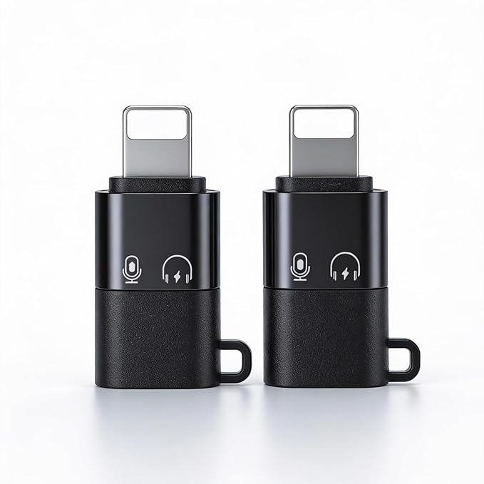 2 Pack Microphone USB C to Lightning Adapter Compatible with DJI Mic mini, DJI Mic 1, Mic 2 for iPhone 14/13/12/11, Smartphone, PC, Mac, Wireless Microphone Receiver,Connector Accessories