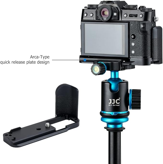 Metal X-T30 III Hand Grip L Bracket for Fuji Fujifilm XT30III X-T30III XT30II X-T30 X-T20 X-T10 Anti-Slip Handgrip Holder,with Battery Memory Card Compartment Opening & Speaker Hole, Replaces MHG-XT10