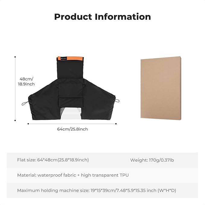 K&F CONCEPT Professional Camera Rain Cover, Waterproof Raincoat for DSLR Cameras and Lenses, Photography Camera Protector Accessories