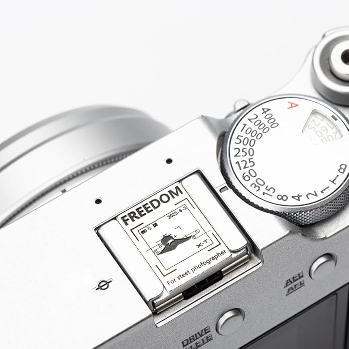 Viewfinder Sunrise Pattern Camera hot Shoe Cover for Fujifilm X100VI X100V XT5 XT4 XT30 XT50 for Nikon ZF DF Z5 Z6 (04-Aluminum Alloy)