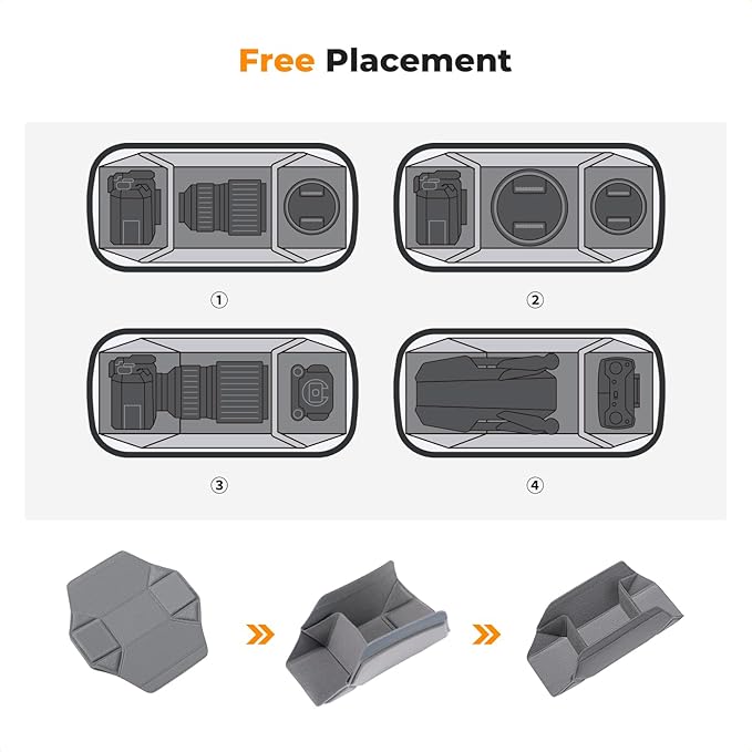K&F Concept 2 in 1 Sling Bag Everyday Shoulder Bag & Multifunction Photography Crossbody Camera DSLR Backpack Portable Bag