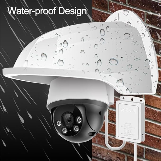 Universal Sun Rain Shade Camera Cover, Plastic Camera Cover Shield for Sun Rain Shade Camera Cover, Protective Roof for Nest/Ring/Arlo/Dome/Bullet Outdoor Camera (3 Pack)