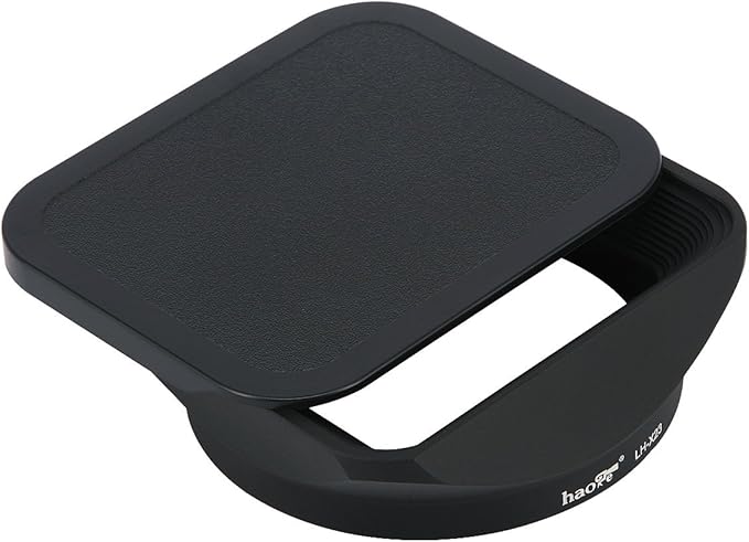 Haoge Bayonet Square Metal Lens Hood with Cap for Fujifilm Fuji Fujinon XF 23mm F1.4 R, XF 56mm F1.2 R, XF 56mm F1.2 R APD on X-Pro2 X-Pro1 X-T2 X-T1 X-T20 X-T10 X-E2S X-A5 X-A20 X-E3 X-H1 as LH-XF23