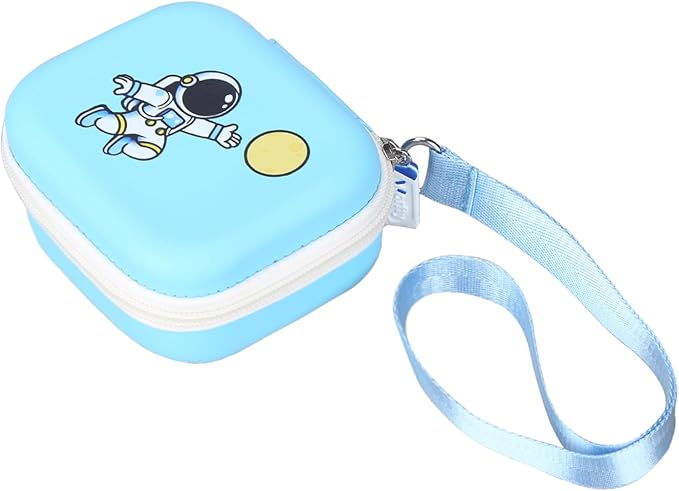 Kids Camera Case Compatible with Seckton/Desuccus/Goopow/Dylanto/Desuccus/DITUPAN/GKTZ/masterbee/Hangrui Digital Video Camera Toys Camcorder Storage Holder Carrying - Light Blue Astronaut(Case Only)