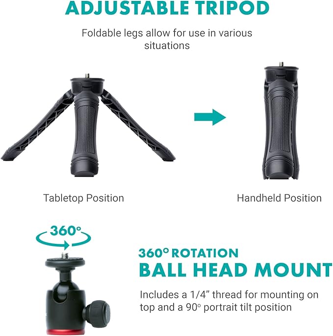 Movo uVlogger- Android/USB-C Compatible Vlogging Kit Smartphone Video Kit Accessories: Tripod, Mount, LED Light and Cellphone Shotgun Microphone for Video Recording for YouTube, Vlog