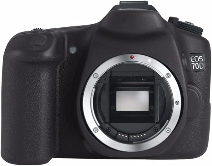 Professional Secure Silicone Camera Cases Bag Housing Rubber Body Skin for Canon EOS 70D Digital SLR Camera Protective Case (Black)