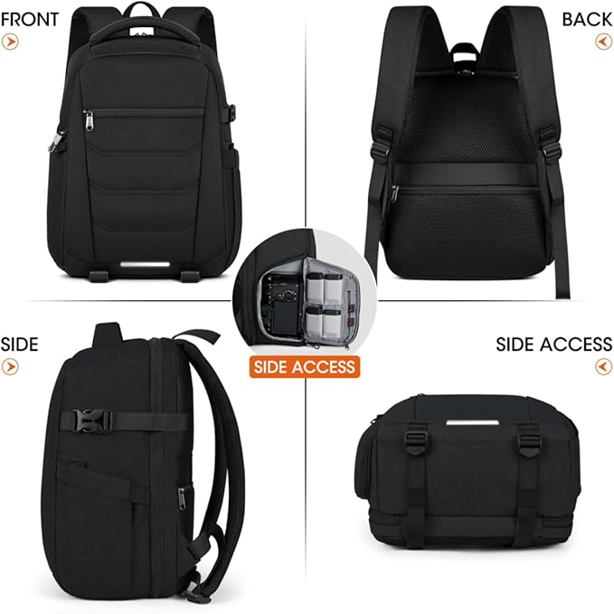 SDYSM Camera Bag Backpack Professional for DSLR SLR Mirrorless Camera Waterproof Laptop Back Pack 14 Inch with Rain Cover Anti Theft Travel Case Large Capacity Photography Backpack Black | Professional, for DSLR, SLR, Mirrorless Camera, Waterproof, Lap...