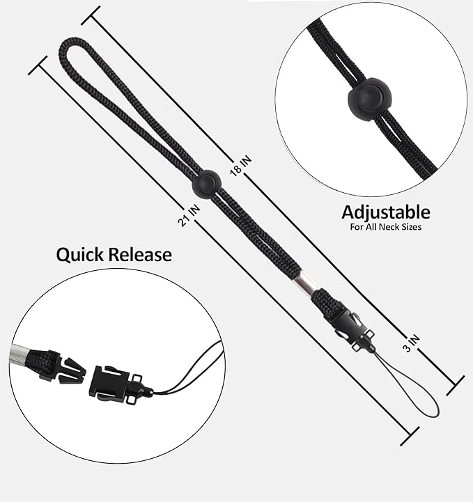 Digital Nc Camera & Cell Phone Neck Strap (Lanyard Style) Adjustable with Quick-Release (Applicable on Many Devices)