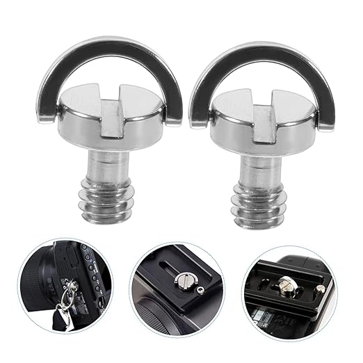 Angoily Camera Mounting Screws 1/4 Inch Tripod Mount Screws d Ring Quick Release Plate Clamp 5 Pcs