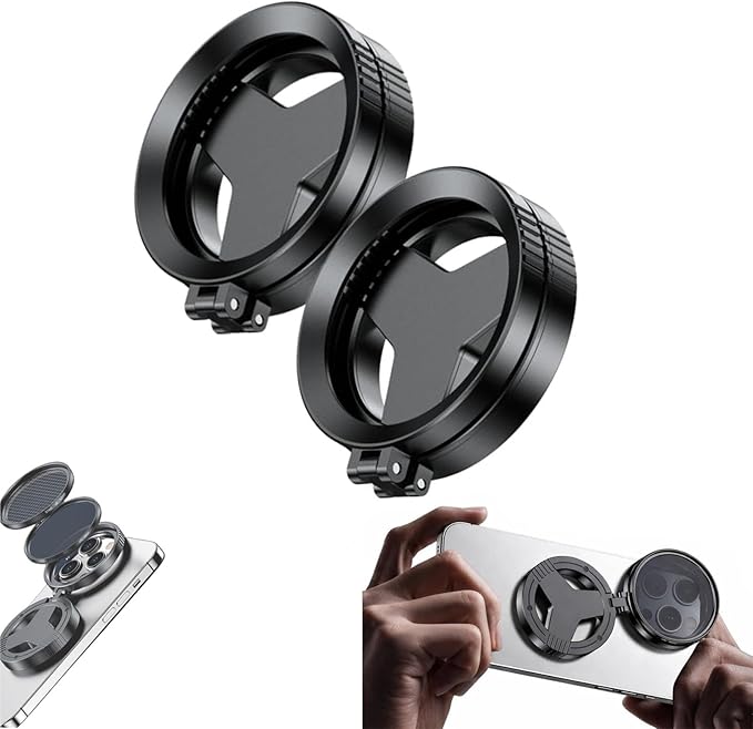 2026 Upgrade Anti-Glare Magnetic Phone Filter - 52mm CPL Polarizing Lens, Rotatable CPL Filter Reduces Reflections Enhances Colors for Smartphone Photography (2PCS)