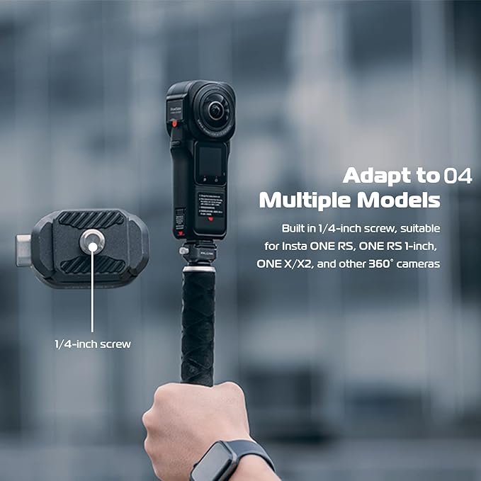ULANZI Falcam F22 Quick Release Kit for Insta360, Panoramic Camera Mounting Adapter Convert 1/4" Thread to F22 QR System, Camera Accessory for Photographer, Fits Insta ONE RS, RS 1-Inch, X/X2