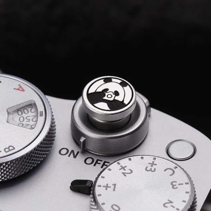 Camera Metal Hot Shoe Cover Protector Cap Cute Button Compatible for Fujifilm X100VI X100V X-M5 X-T4 X-T3 for Nikon ZF Z5 Z6 Z6II (Aluminum Alloy-Shutter Decorative Button)