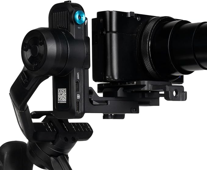 FeiyuTech SCORP Mini 3 [Kit] Gimbal Stabilizer for Mirrorless Cameras&Smartphone, 4.41lbs Payload, Built-in AI Tracking, Quick Vertical Shooting, for Sony/Canon/Nikon/Fujifilm/DJI Action/Gopro/iPhone
