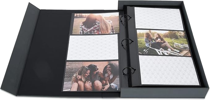 New View Gifts Memories Coffee Table Photo Album, Holds 180 4x6 Photos, Gray Linen (01-DS-39331)