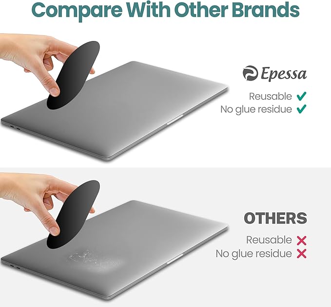 Epessa Universal Stick-On Mouse Pouch, Holder for Wireless Mouse, Sleeve for Laptop, Reusable Adhesive, No Glue Residue, Compatible with iPad or MacBook (Green)