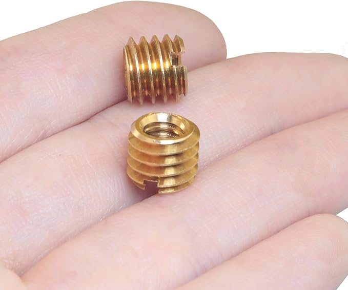 10PCS 1/4 Female to 3/8 Male Adapter Screws Brass Nut for Tripod Heads Ball Heads Monopods Light Stands DSLR SLR Cameras Camera Adapter Screws