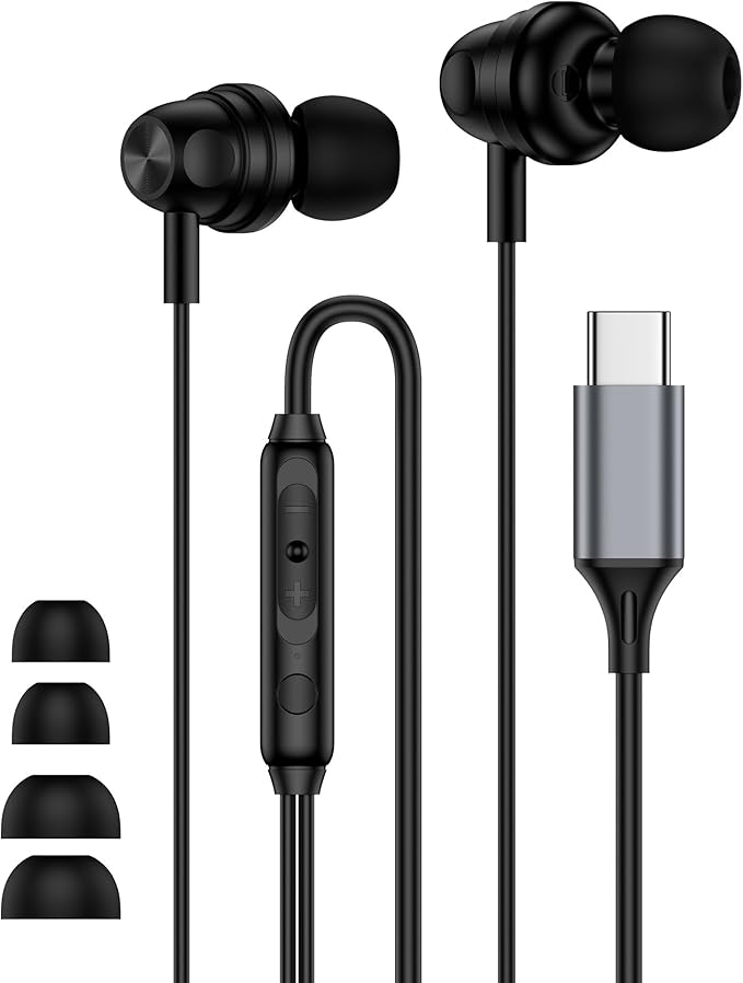 USB C Wired Ear Buds Earbuds for iPhone 17 16 15 Pro Max Air 16e Plus,in-Ear Earphones,USBC Headphones Wired Type C Earbuds Earphones for Samsung Galaxy S25 S24 A16 A17,Google Pixel, OnePlus, iPad