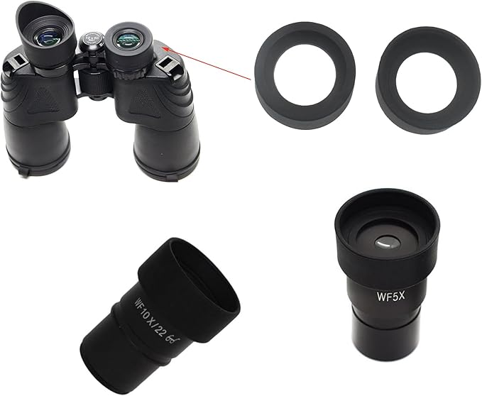 FDXGYH 2 Pcs Eyepiece Eye Cup Soft Rubber Eyepiece Cover Guard for 32-36mm Stereo Microscope Telescope