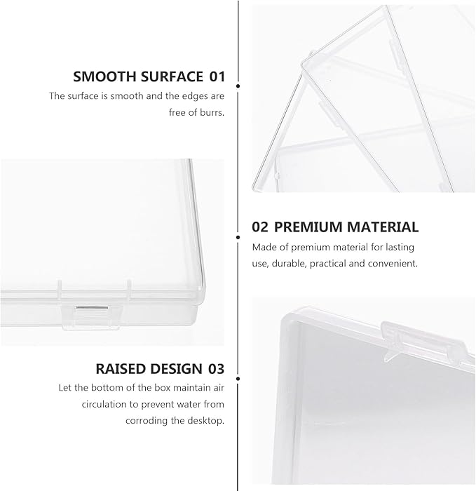 OATIPHO Photo Storage Box Craft Keeper with Handle Large Photo Case Container and Scrapbooking Supplies Portable Archival Organizer for Home and Studio Use