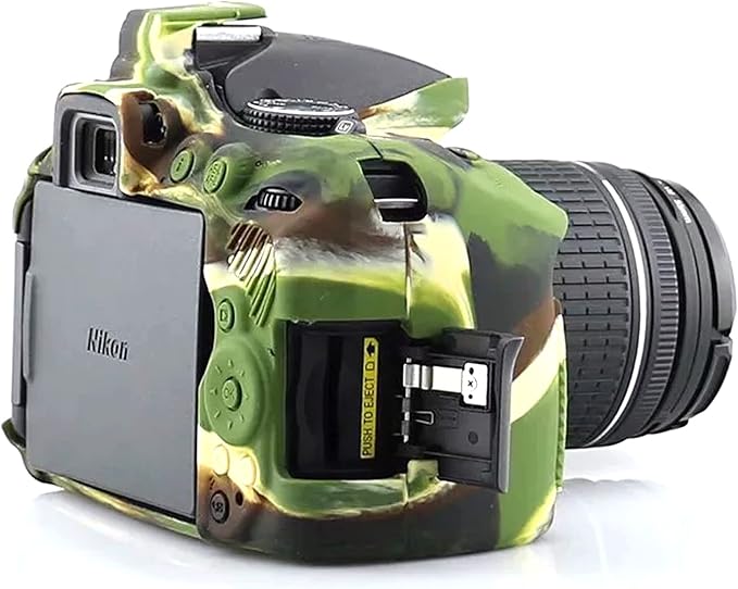 Professional Secure Silicone Camera Case Cover Housing Body Skin for Nikon D5300 Digital SLR Camera (Camouflage)