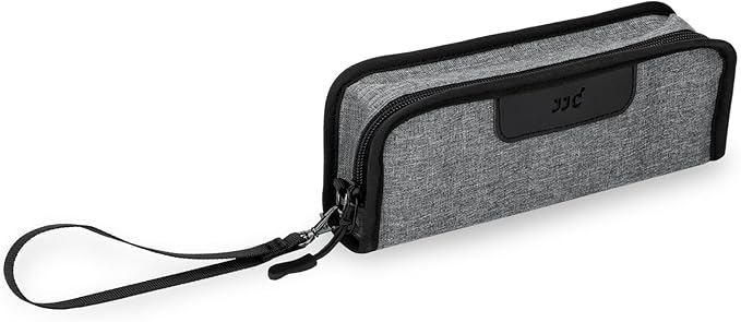 JJC Film Pouch Case for 135 35mm Film, Polyester Carrying Pouch for 5 Rolls of 35mm Film with Elastic Slot Interior and Belt Loop Design, Free Wrist Strap for Easy to Carry (Film Not Included)
