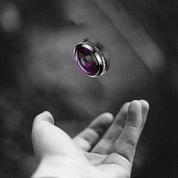 KouRy Phone Camera Lens Kit, 4K HD 8mm 235° Full Screen Fisheye Phone Lens,for Most Smart Phones,Easy to Use and Carry,Suitable for Daily Life/Outdoor Travel Lens