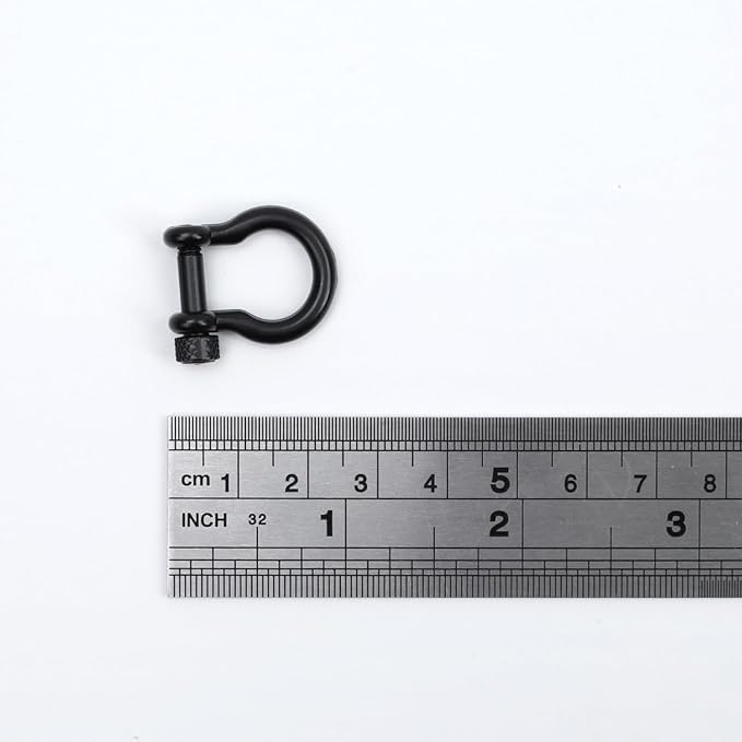 Semetall Screw Pin Anchor Shackle,10 PCS D Ring Shackle for Rigging, Lifting, Tow Strap, and Steel Wire Rope(15mm or 3/8")