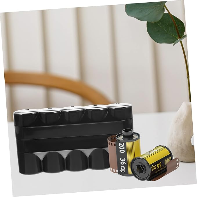 120 Film Roll Storage Box Hard Plastic Film Canisters Organizer Dividers Protective Empty Case for Photography Enthusiasts