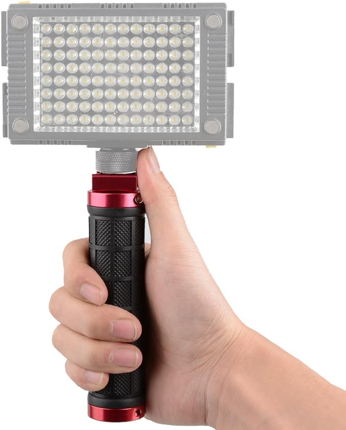 CAMVATE Hand Grip with Cold Shoe Mount for Monitor Flash Light