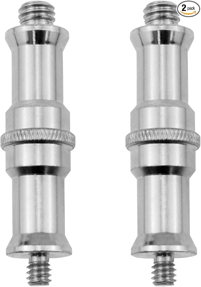 Adaptor for hot/Cold Boots for Film Room Light Stand Ball Head Camera Screw adapters Wireless Flash receivers 1/4 to 3/8 inch Metal External Screw converters Threaded Jack monopod 2pcs