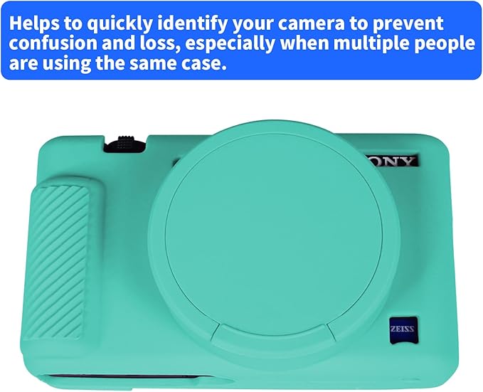Camera Case for Sony ZV-1, ZV1 Camera Cover Silicone Camera Sleeve Body Skin Protective Case with Removable Lens Cap for Sony ZV 1 Digital Camera, Green