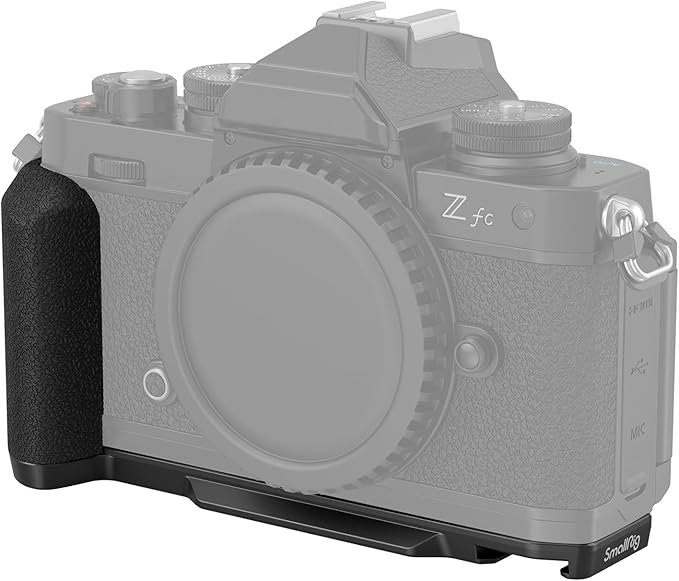 SmallRig Z fc Handgrip L-Shape Grip Holder for Nikon Z fc Camera, Retro-Style Side Handle with 1/4"-20 Threaded Hole, Cold Shoe, Quick Release Plate for Arca, Lightweight and Comfort (Black) - 4263