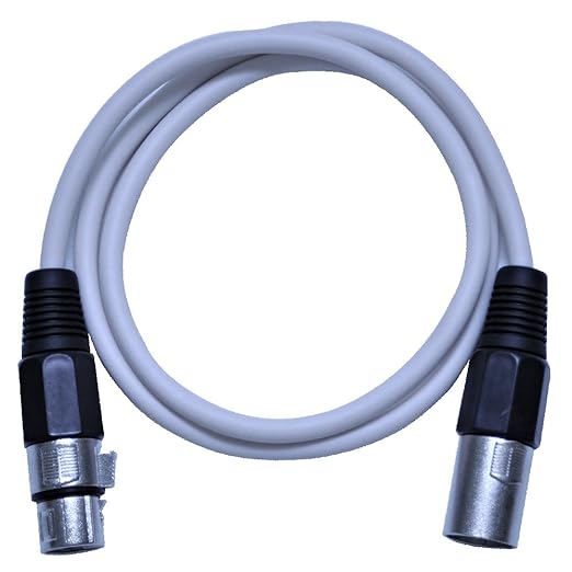 Seismic Audio SAXLX-3White-6Pack White 3-Feet XLR to XLR Patch Cable, 6-Pack