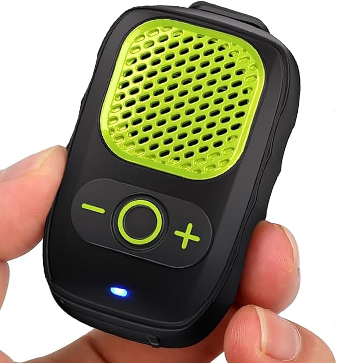 Wearable Bluetooth Speaker, 30H Working Time Clip-On Wireless Jobsite Pro Water-Resistant Portable Speaker, Built-in Mic for Hands-Free Music and Calls (Green)